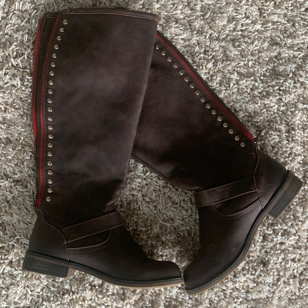 Candies Brown Riding Boots